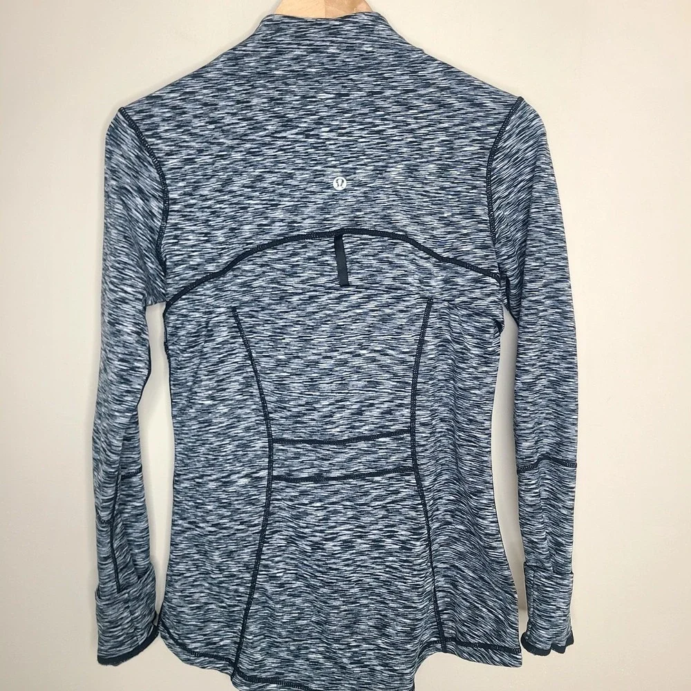 Lululemon Define Jacket Black Blue Space Dye Full Zip Athletic Jacket Women's 8
